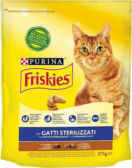 Friskies Dry Food for Sterilized Cats with Turkey / Vegetables Vegetables 0.375kg