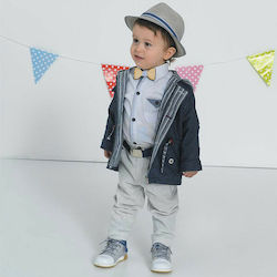 Bonito Boys Baptism Suit with Blazer 19115 6pcs Gray