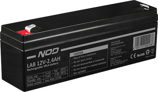 NOD LAB 12V-2.4AH UPS Batterie mit Kapazität 2.5Ah und Spannung 12V 1Stück