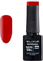 Elixir Semi Gel Semi-Permanent Nail Polish 596 Cherry 5ml