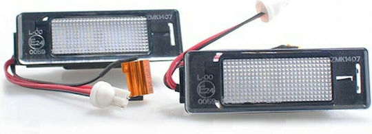 M-Tech License Plate Lights Led 12V for Peugeot 106 2pcs