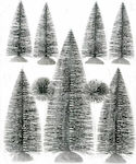 Iliadis Christmas Decorative Snowy Tree 33cm Green 9pcs