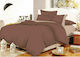 Le Blanc Cotton Line Double Duvet Cover 200x240 Brown-Beige