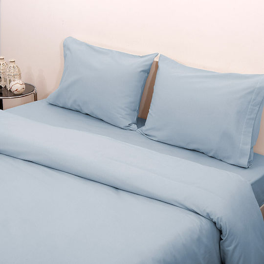 Viopros Set Baby Duvet Cover with Pillowcase Light Blue 120x160cm