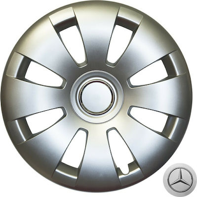 Croatia Cover Auto Radkappen Set Mercedes V-Class / Vito W447 mit Marke Mercedes Benz 4Stück 16" Silber