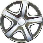 Croatia Cover Car Hubcap Set Opel Zafira B / Astra J with Opel Emblem 16" 4pcs Silver