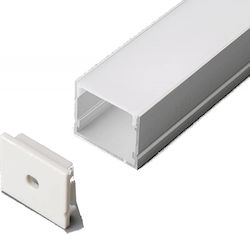 V-TAC External LED Strip Aluminum Profile with Opal Cover 200x3x2cm