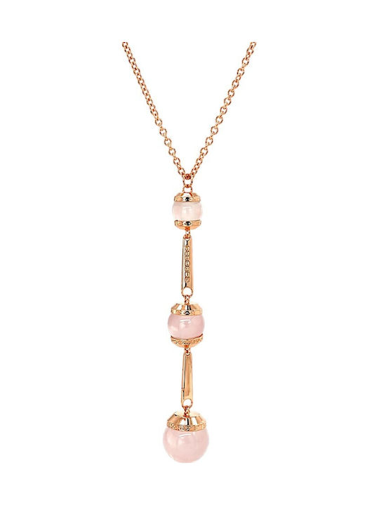 Rebecca Boulevard Perl Halskette aus Rosa Vergo...