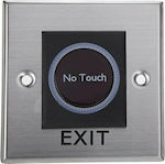 Tele Complete Wall Push Exit Button with Frame Silver DPT-125