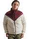 Short Women's Cardigan with Zipper Beige