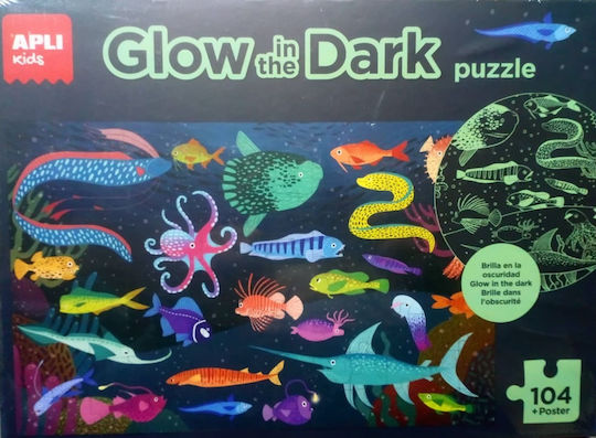 Παιδικό Puzzle Ωκεανός που Φωσφορίζει στο Σκοτάδι για 5+ Ετών 104pcs Apli Kids