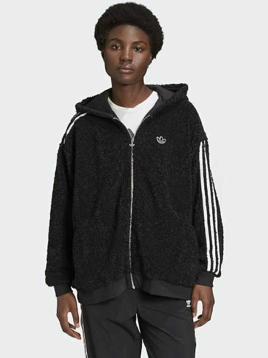 Adidas Women's Hooded Cardigan Black FU3825