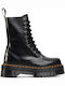 Jadon Hi Leather Women's Ankle Boots with Medium Heel Black