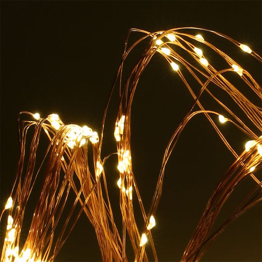 100 Lights LED 10m. Warm White in String 1pcs