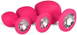 Easytoys Silicone Buttplug Set with Diamond Pink