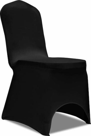 vidaXL Elastic Chair Covers Black 30pcs