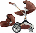 Hot Mom F023 360° 2 in 1 Verstellbar 2 in 1 Baby Kinderwagen Geeignet für Neugeborene Braun