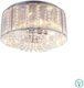Globo Lighting Walla Ceiling Mount Light 40cm Silver with Socket E14 with Crystals