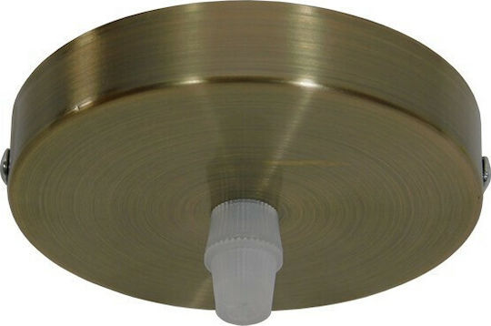 GloboStar Ceiling Rose for Lighting Fixtures DIY Brass F100 in Bronze Color 10803