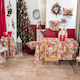 Teoran Tinsel Christmas Fabric Tablecloth Ornament L220xW140cm