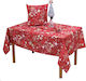 Viopros Set Christmas Tablecloths Fabric Red 2pcs