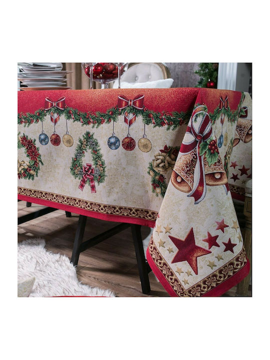 Teoran Christmas Fabric Tablecloth Ornament L140xW140cm