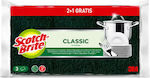 Scotch Brite Classic 3Μ Set Küchenschwämme Gerichte Grün 3Stück