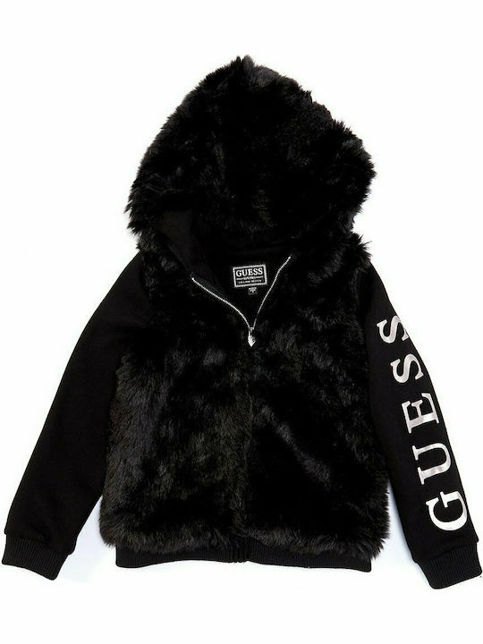 Kids Sweatshirt Cardigan with Hood Black Active