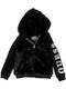 Kids Sweatshirt Cardigan with Hood Black Active