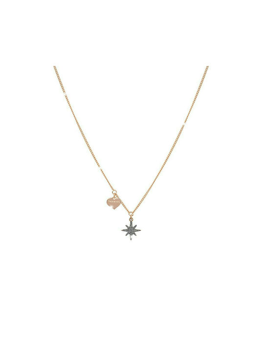 Rebecca Jolie Halskette mit Design Stern aus Vergoldet Silber