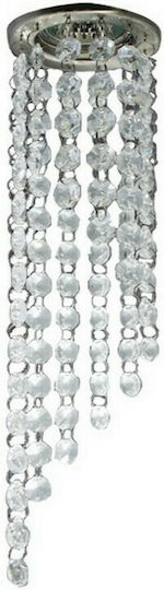 Aca Moria Single Spot with Socket GU10 in Silver Color
