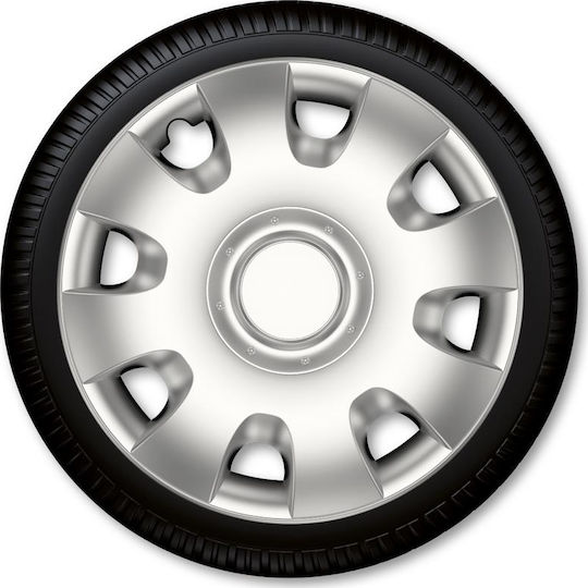 Autoline Σετ Τάσια Αυτοκινήτου Argo Radius 13" 4τμχ Ασημί