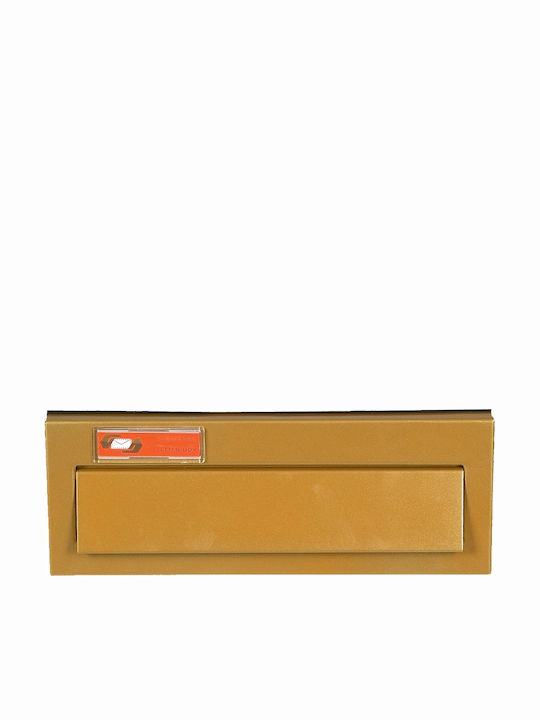 Viometal LTD Torino 205 Mailbox Slot Inox in Gold Color 23x10x26.5cm