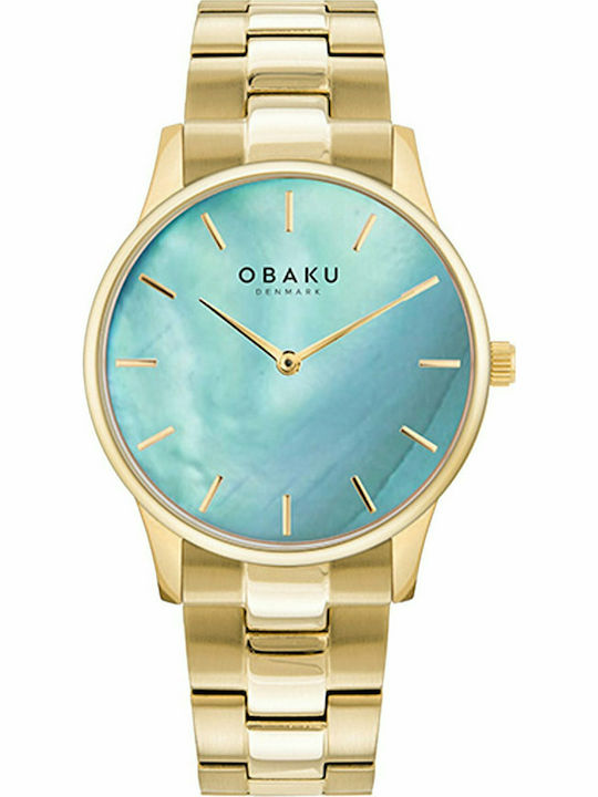 Obaku Lyng Lille Avery Damen Uhr mit Gold Metal...