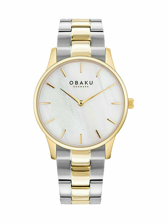 Obaku Lyng Lille Cider Damen Uhr mit Metallarmband