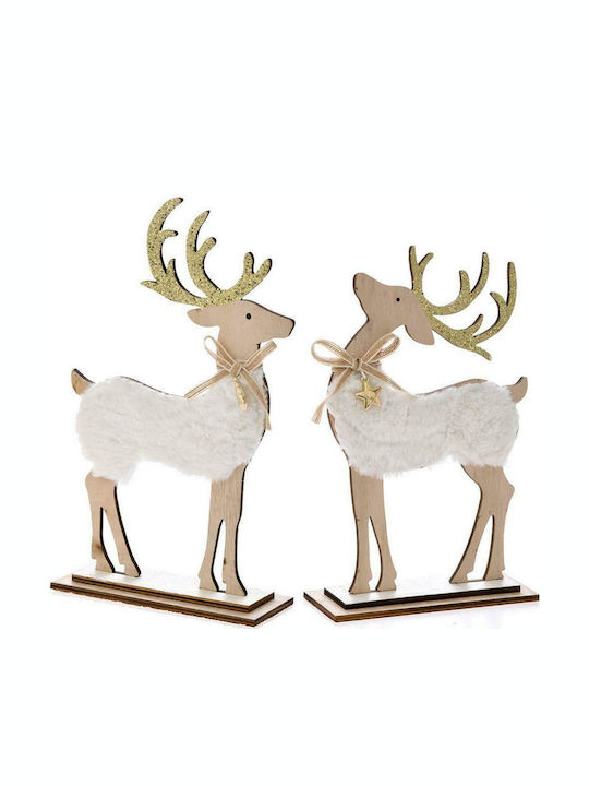 Iliadis Weihnachtliche Holz Figur Rentier Höhe 26cm (Μiverse Designs)