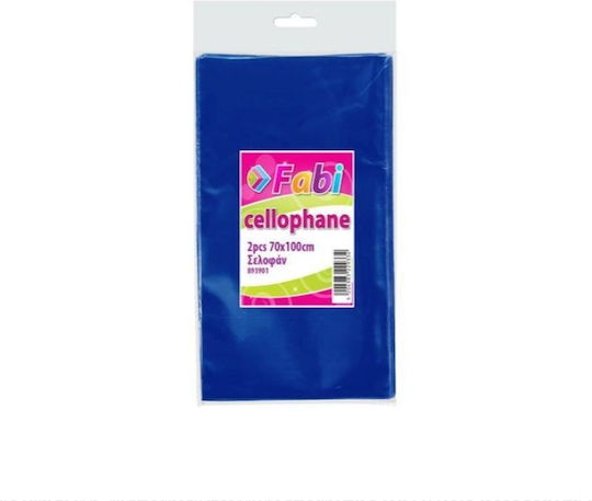 Fabi Cellophane Wrapping 2pcs. Wrapping Paper for Gift Blue 70cm. 893905