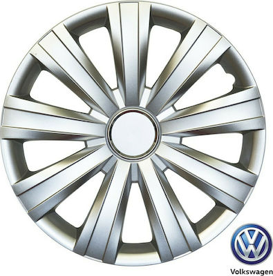 Croatia Cover Car Hubcap Set VW Jetta/Golf with VW Emblem 15" 4pcs Silver