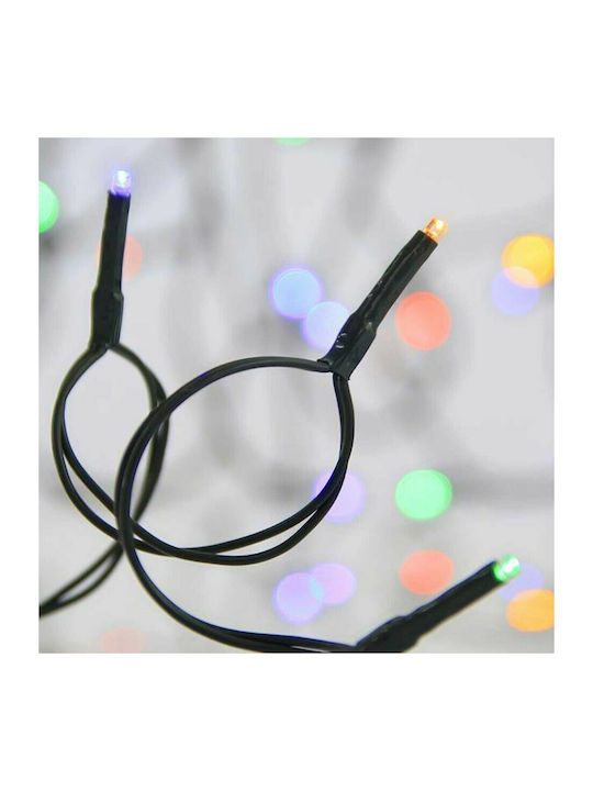 180 Becuri de Crăciun LED Colorate în Șir de caractere cu Cablu verde și Programe TnS