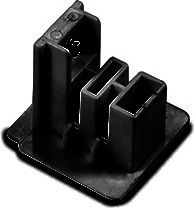 Aca Endkappe für Leuchten Terminal 4 Kabel Schwarz Schwarz 4WTEB