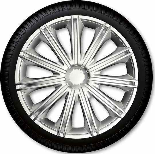 Autoline Σετ Τάσια Αυτοκινήτου Argo Nero 16" 4τμχ Ασημί