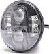 M-Tech Μπροστινό Φανάρι Led Universal Στρογγυλό 7 Ιντσών Cree Μαύρο