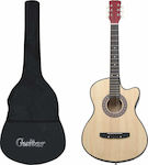 vidaXL Acoustic Guitar Western Cutaway Cutaway Natural