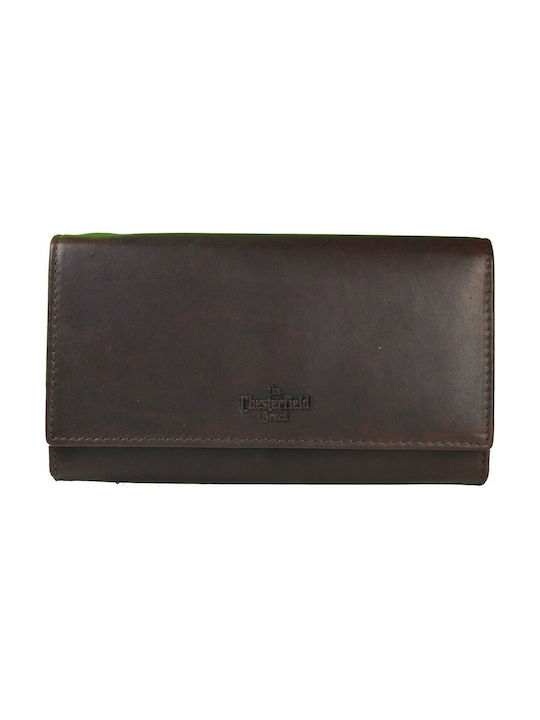 The Chesterfield Brand Large Leather Women's Wallet with RFID Brown