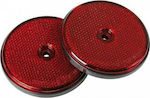 Lampa Truck Reflector Euro-Norm Reflectors Red Round with Screw 65mm 2pcs 20525