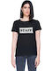 Staff Donna Γυναικείο T-shirt Μαύρο με Στάμπα