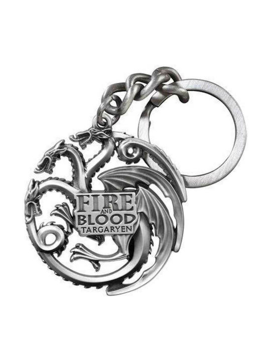 The Noble Collection Μπρελόκ Πορτοφόλι Targaryen Sigil Μεταλλικό Γκρι