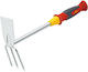 Wolf Garten LN-2K Cultivator with Three Prongs Hand with Pole and Plastic Handle