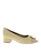 Piccadilly Anatomic Leather Peep Toe Beige Low Heels