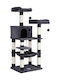 Feandrea Scratching Post Cat Trees Gray 6 levels 55x45x143cm